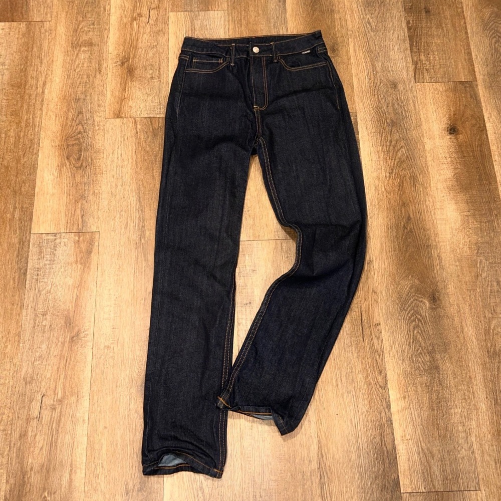 Noend Womens Size 27 Indigo Dark Wash Straight Leg Jeans Made in USA Denim